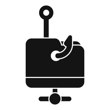Phishing hook pulling data from network folder Stock Illustration