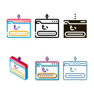 Phishing icon vector styles outline Stock Illustration