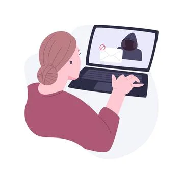 Phishing isolated cartoon vector illustrations. Illustrazione stock