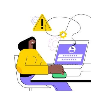 Phishing isolated cartoon vector illustrations. Stock Illustration