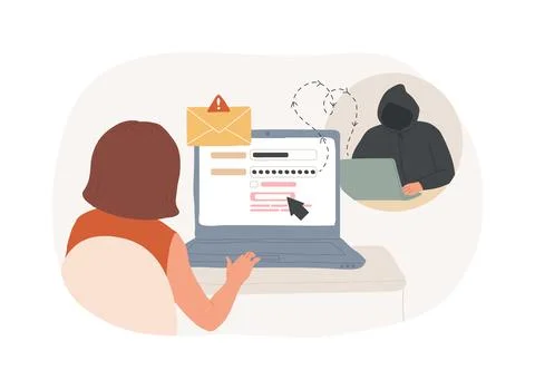 Phishing isolated cartoon vector illustrations. Stock Illustration