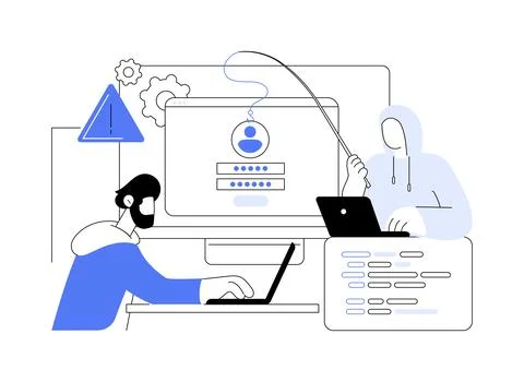 Phishing isolated cartoon vector illustrations. Stock Illustration