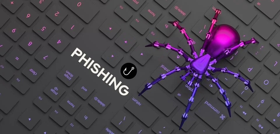Phishing keyboard Stock Illustration