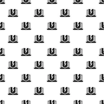 Phishing laptop fraud pattern seamless vector Stockillustratie