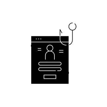 Phishing olor line icon. Hacking account and password. Stock Illustration