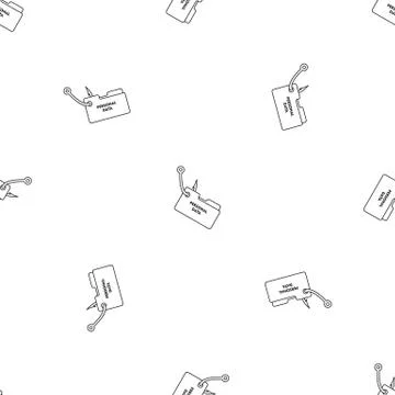 Phishing personal data pattern seamless vector Stock Illustration