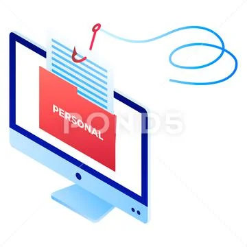 Phishing personal info icon, isometric style: Royalty Free #150790482