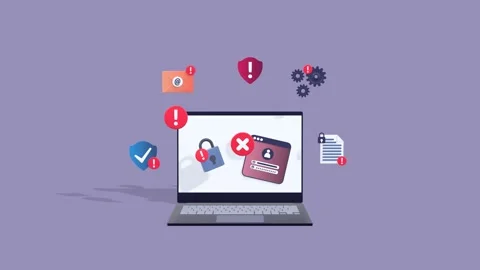 Phishing Scam and Data Breach Animation for Cybersecurity Awareness. Видео 315377284
