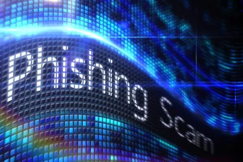 Phishing scam on digital screen Stock Illustration