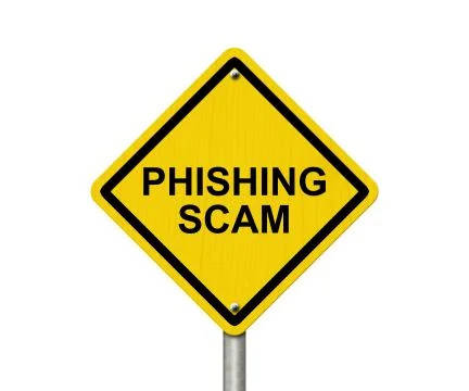 Phishing Scam Warning Sign Illustrazione stock