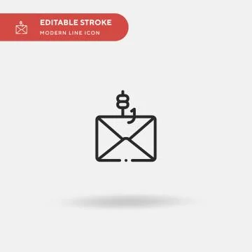 Phishing Simple vector icon. Illustration symbol design template for web mobi Stock Illustration