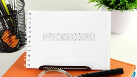 PHISHING text animation. Discover how technology concepts transform business Stock Footage 297059853