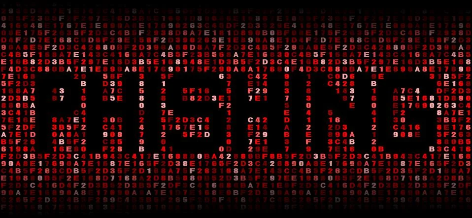 Phishing text on hex code illustration 스톡 일러스트