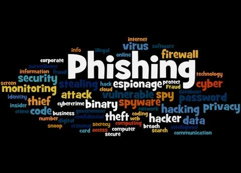 Phishing, word cloud concept イラスト素材