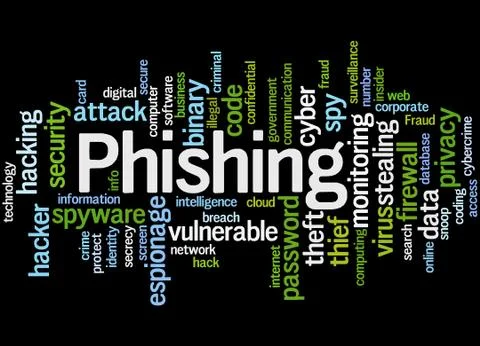 Phishing, word cloud concept イラスト素材