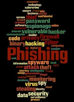 Phishing, word cloud concept イラスト素材