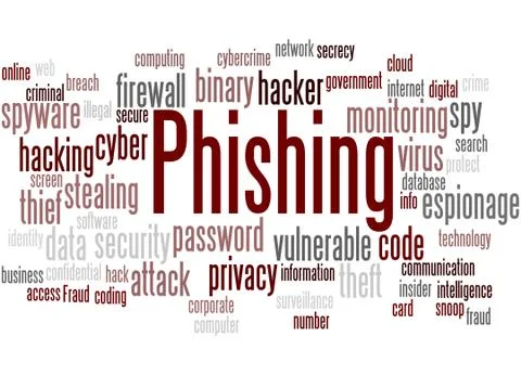 Phishing, word cloud concept 스톡 일러스트
