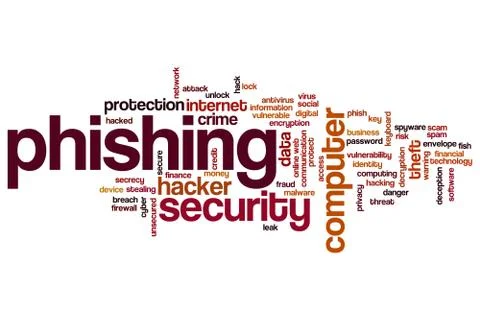 Phishing word cloud 스톡 일러스트