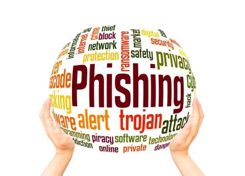 Phishing word cloud sphere concept イラスト素材