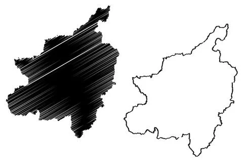 Phitsanulok Province map vector.... Stock Illustration