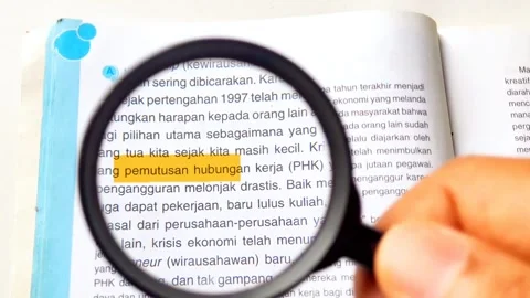PHK Text Magnified and Highlighted with Marker Animation – Mass Layoff Concept Video stock 311380892
