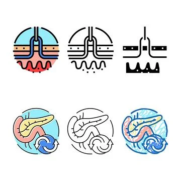Phlebectomy multistyle surgery color icon vector Stock Illustration