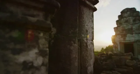 The Phnom Bakheng Temple at Angkor Thom in Siem Reap, Cambodia. Stock Footage 149053580
