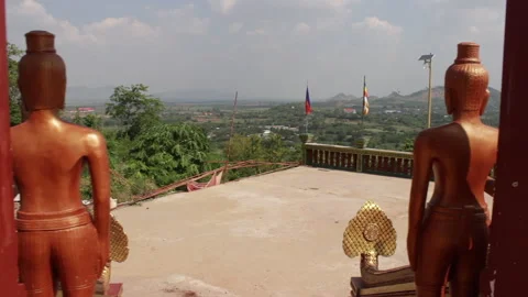 Phnom Penh, Cambodia – Dec 26, 2018: Aerial View of Khmer Temple Grounds Stock-Footage 333705798