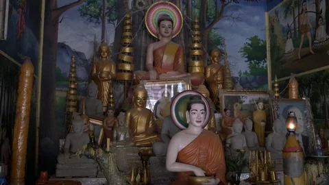 Phnom Penh City Buddha Temple  Stock Footage 105362453