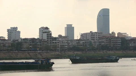 Phnom Penh City Centre Riverfront 動画素材 37844443