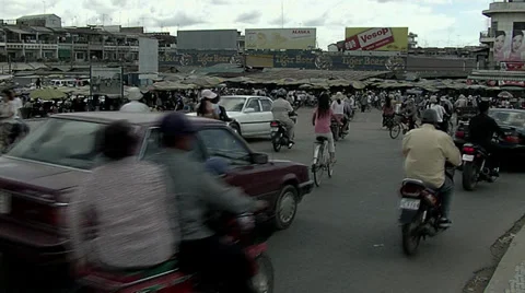 Phnom penh city. Stock Footage 36438144