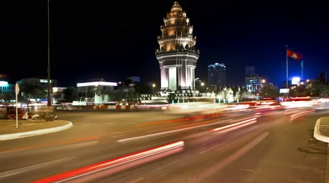PHNOM PENH independence monument Time-Lapse Stock Footage 60996847