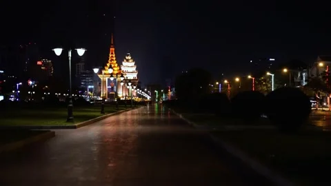 Phnom Penh Night 5 Video stock 169056718