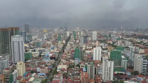 Phnom_Penh_Drone_footge Stock Footage 127808376