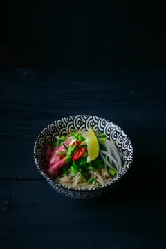Pho Bo beef soup Stock Photos