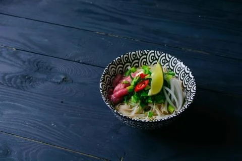 Pho Bo beef soup Stock Photos