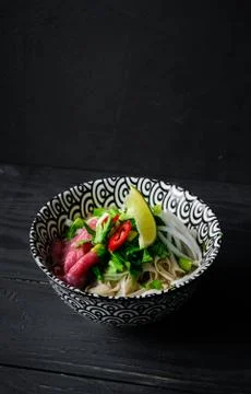 Pho Bo beef soup Stock Photos