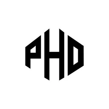 PHO letter logo design with polygon shape. PHO polygon and cube shape logo .. Stock Illustration
