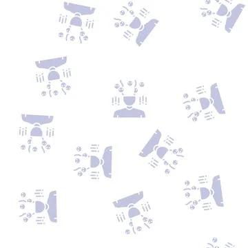 Phobia psychological problems glyph seamless pattern Stock Illustration