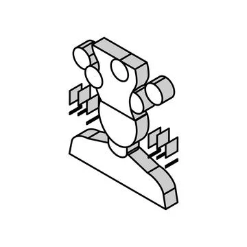 Phobia psychological problems isometric icon vector illustration Illustrazione stock