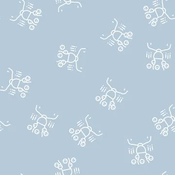 Phobia psychological problems line seamless pattern Illustrazione stock