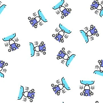 Phobia psychological problems vector seamless pattern Stock Illustration