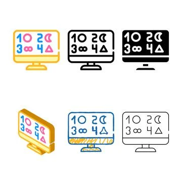 Phobia test color multipack icon vector Illustration