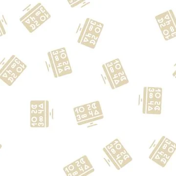 Phobia test glyph vector seamless pattern black Stock Illustration