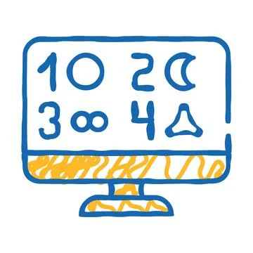 Phobia test icon doodle illustration Stock Illustration