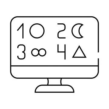 Phobia test line icon vector illustration black Stock Illustration