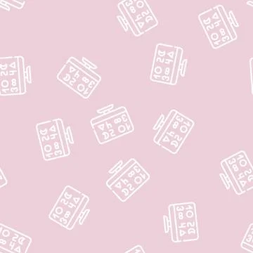 Phobia test line vector seamless pattern black Illustrazione stock