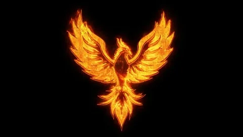 Phoenix Animated Neon Logo - Loop - Over... | Stock Video | Pond5