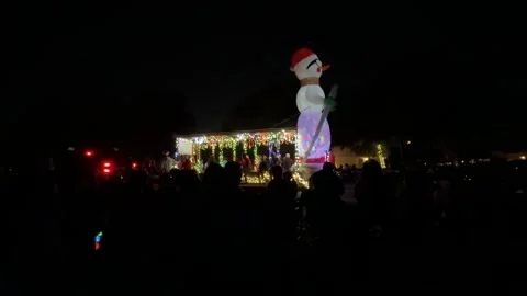 Phoenix APS Electric Light Parade Holiday Lights Stock Footage 326840713