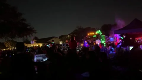 Phoenix APS Electric Light Parade Holiday Lights Stock Footage 326840742